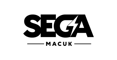 Logo SEGA MACUK. Marque avec éclair. Site officiel SEGA MACUK.