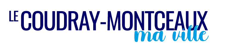 Le Coudray-Montceaux ma ville, logo bleu et bleu clair